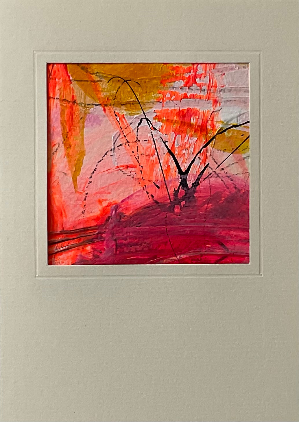 Unika kunstkort nr. 8, 15x10 cm – Håndmalet på lærred by Lone Reedtz ,