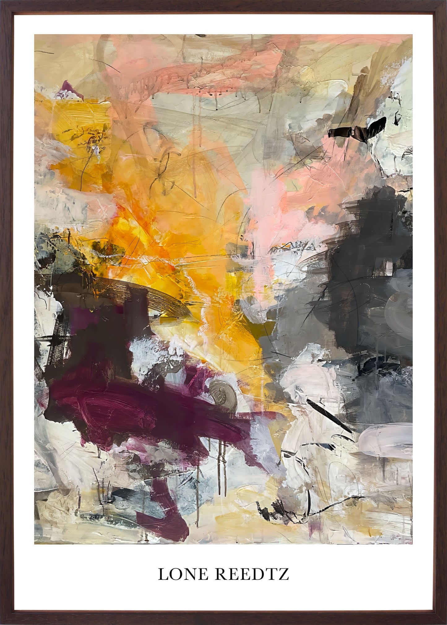 Abstrakt kunstplakat, 62x44 cm, "Fall" - Limited Edition