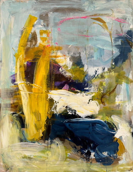 Abstrakt maleri, 90x70 cm, "Beautiful people”