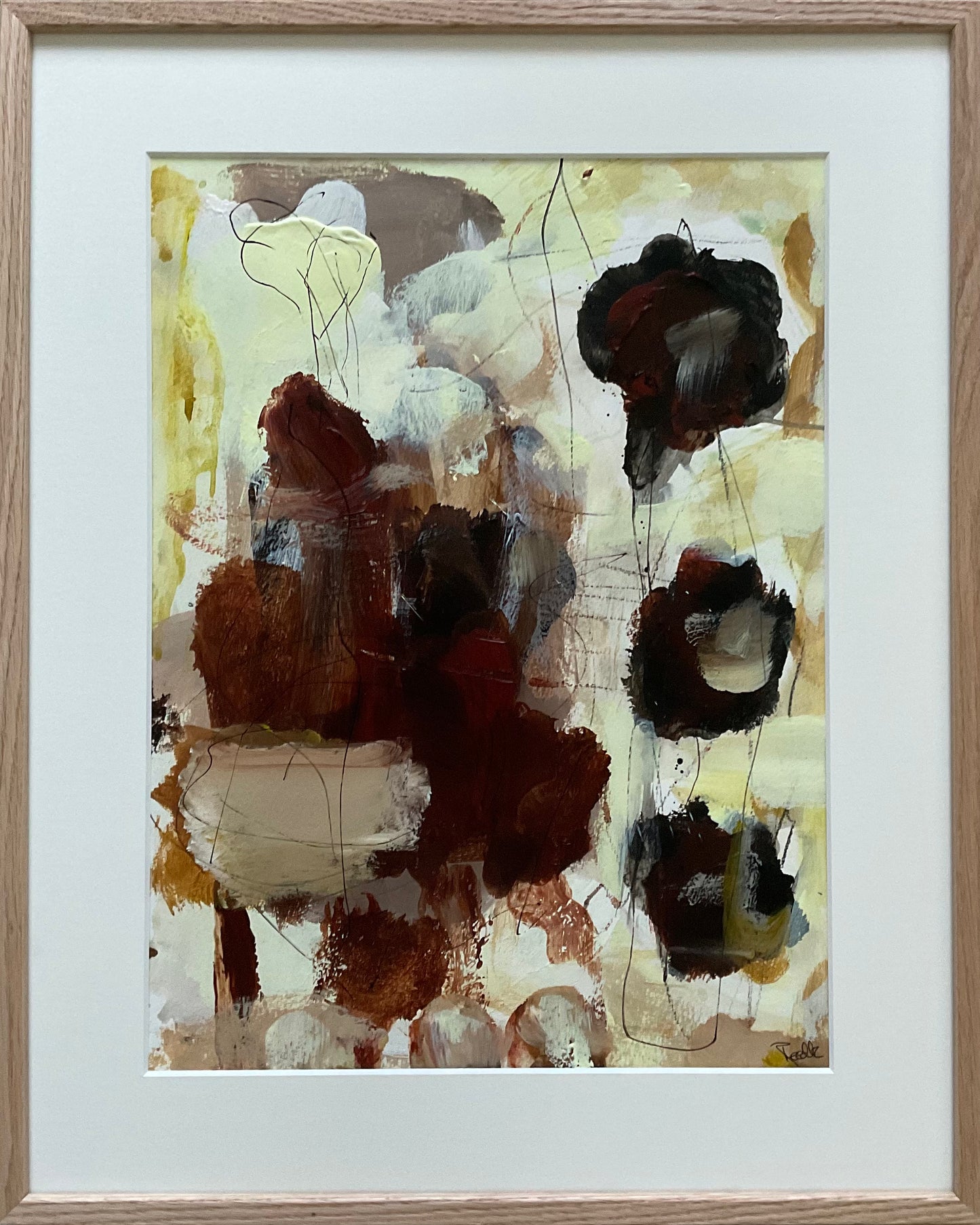 Paperwork, 50x40 cm, med massiv egetræsramme