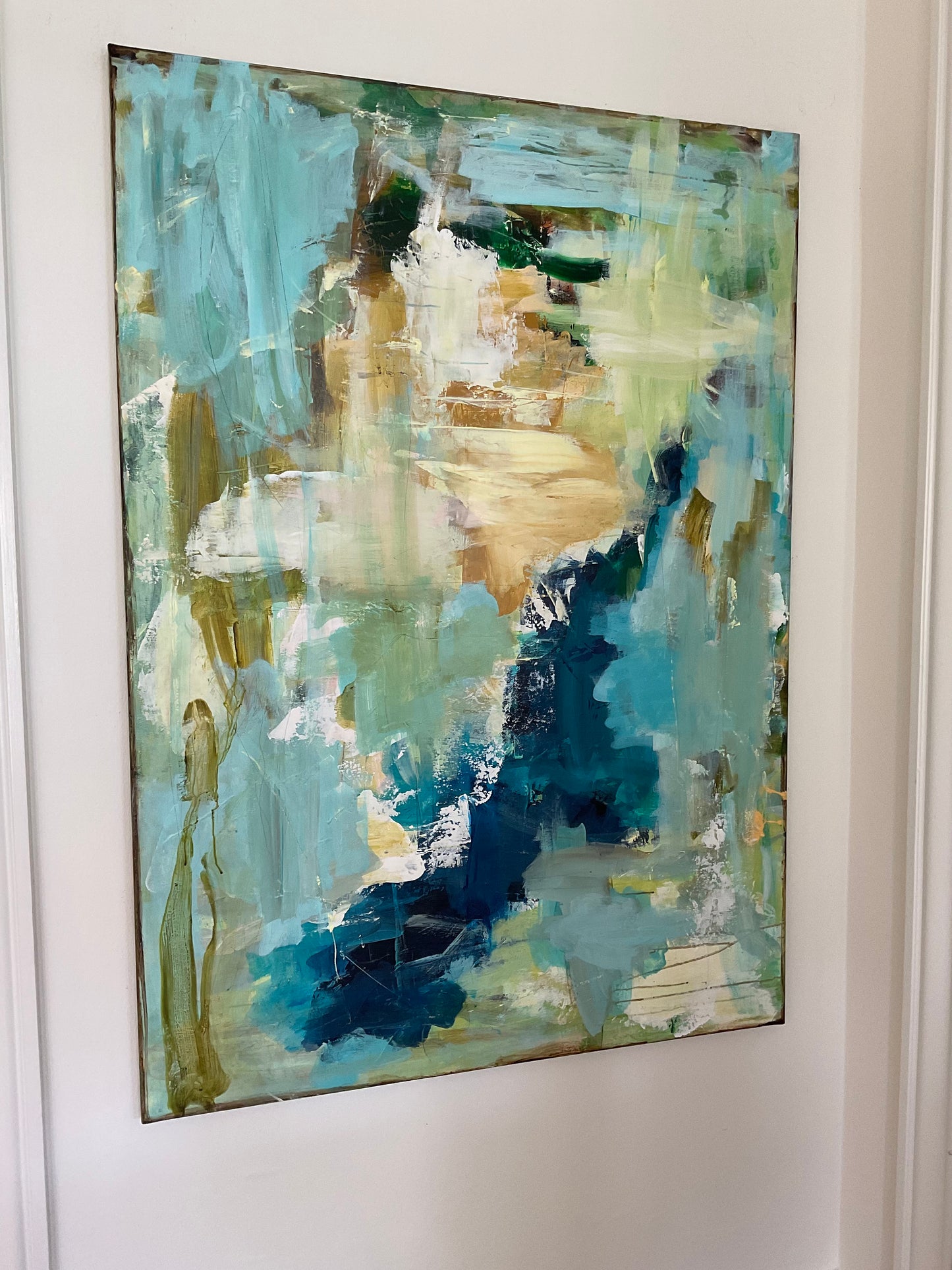 Abstrakt maleri, 140 x 100 cm, "WATERFALL”
