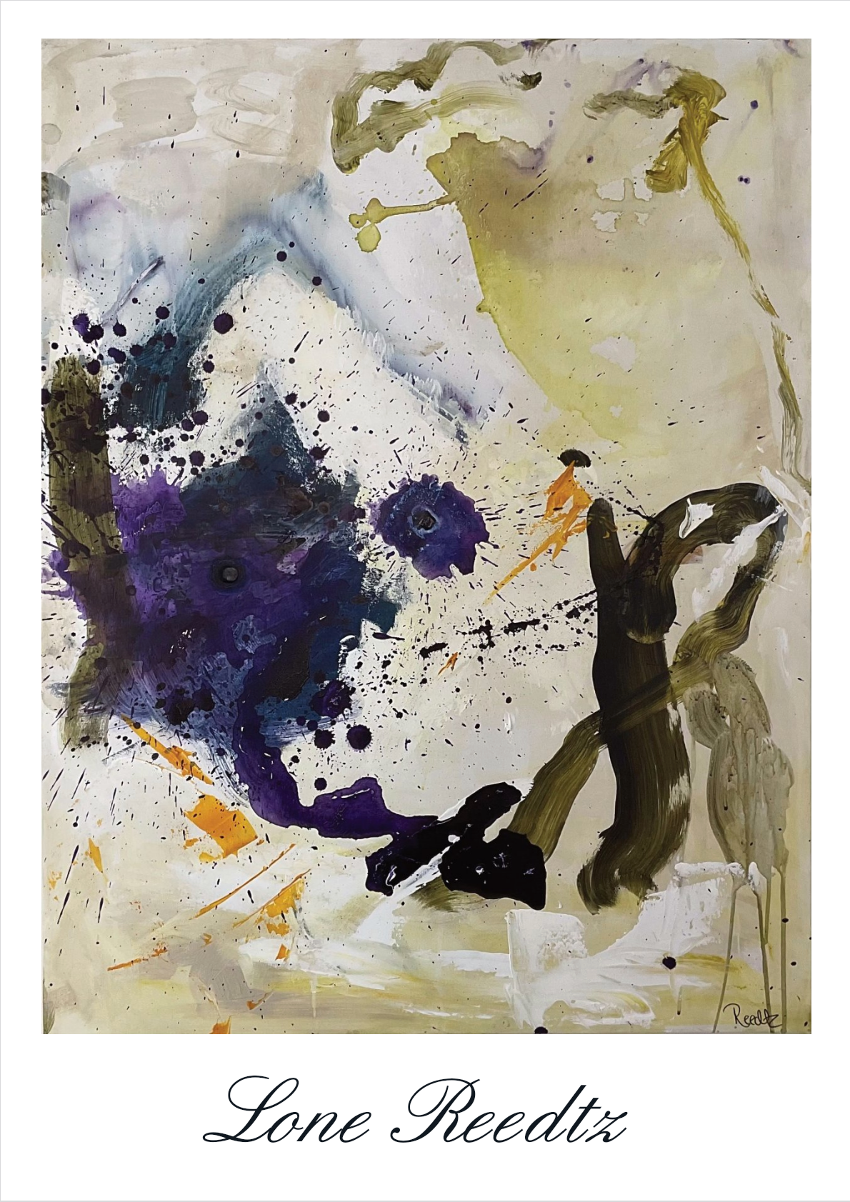 Kunsttryk kort Nr. 4, 21x15 cm by Lone Reedtz ,