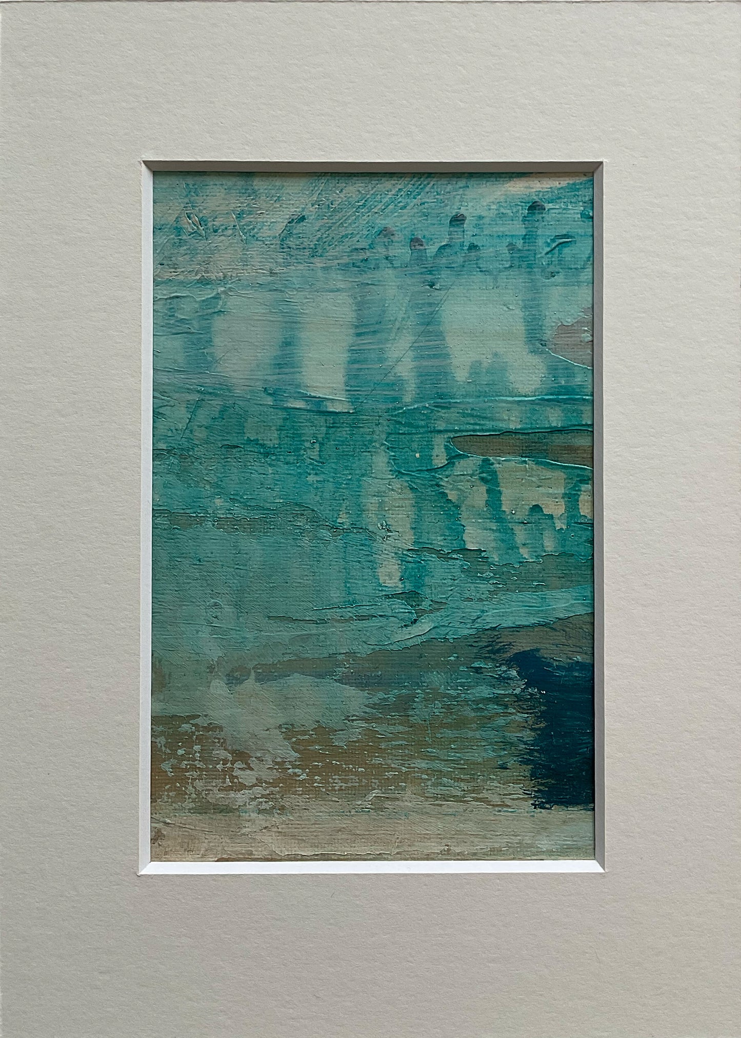 Indrammet lærred i 15x21 cm med valgfri indramning by Lone Reedtz , Abstrakt ekspressivt akrylmaleri på lærred i passepartout Uden ramme