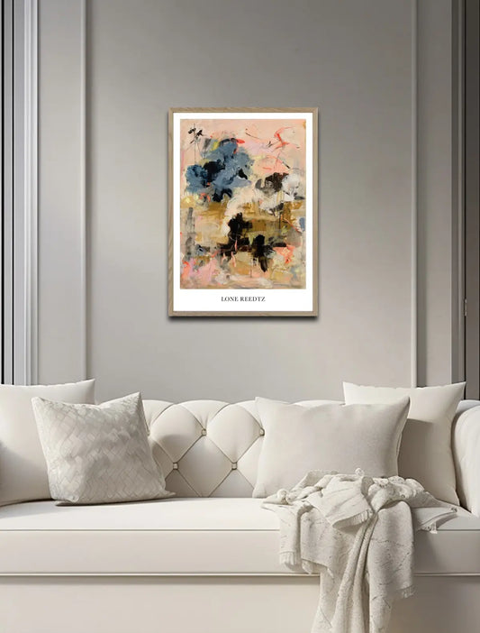 Lights - Abstrakt kunsttryk af Lone Reedtz by Lone Reedtz , Abstrakt ekspressiv kunstplakat