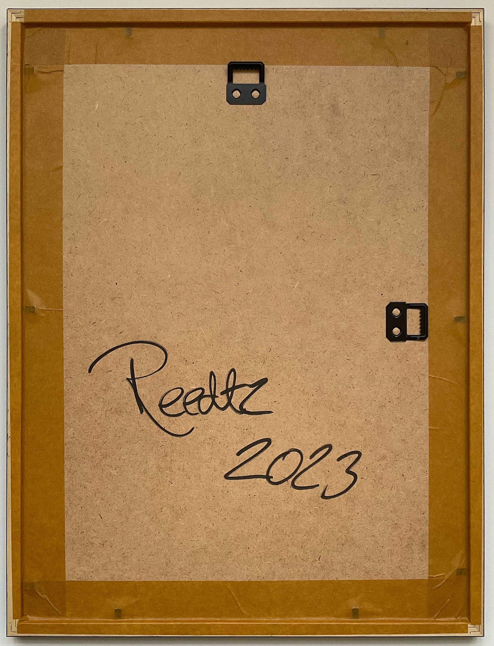 Paperwork nr. 34, 30x21 cm, med valgfri indramning by Lone Reedtz , Abstrakt ekspressivt akrylmaleri på papir i passepartout