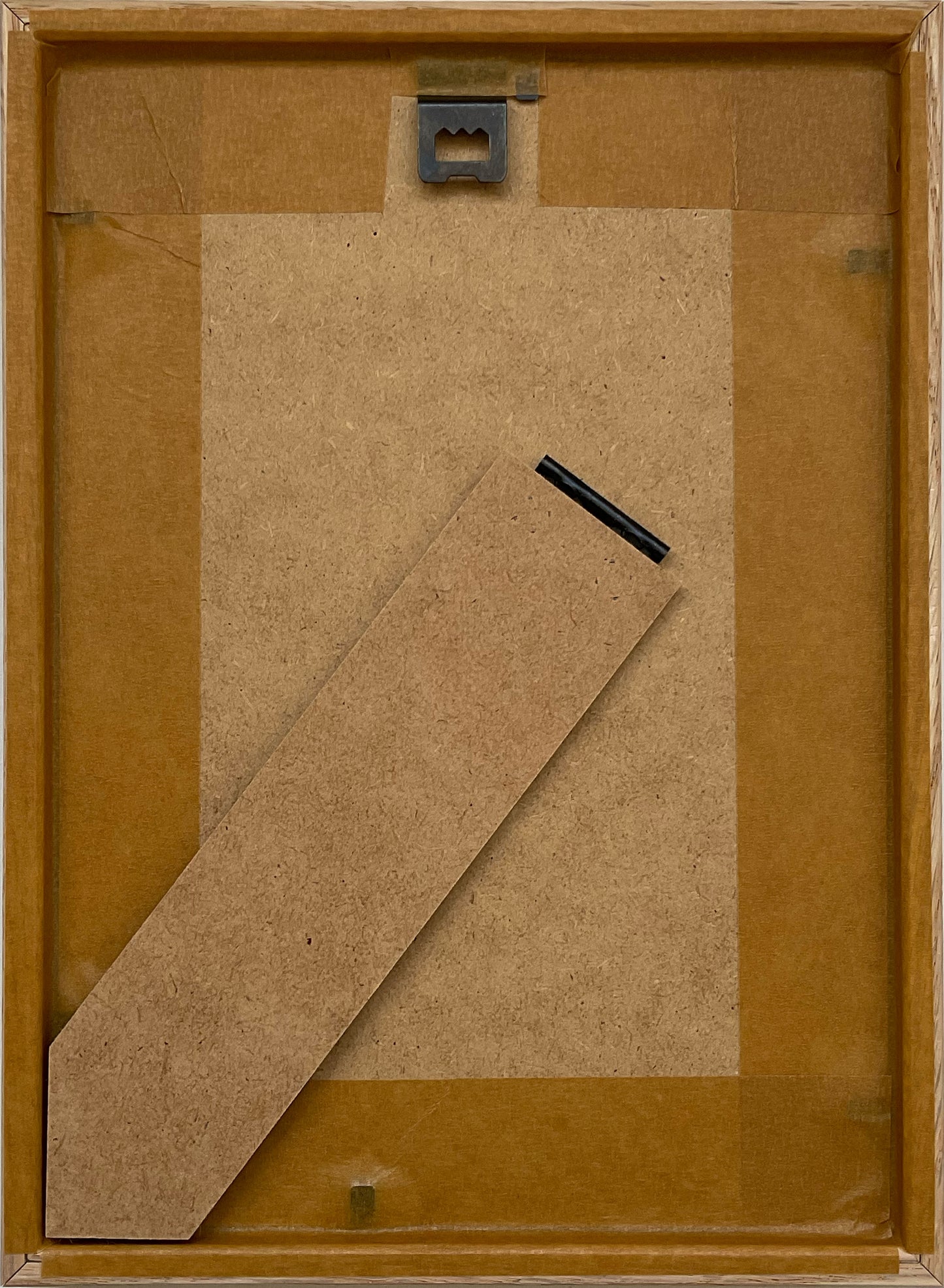 Paperwork nr. 35, 15x21 cm med sort træramme by Lone Reedtz , Abstrakt ekspressivt akrylmaleri på papir i passepartout