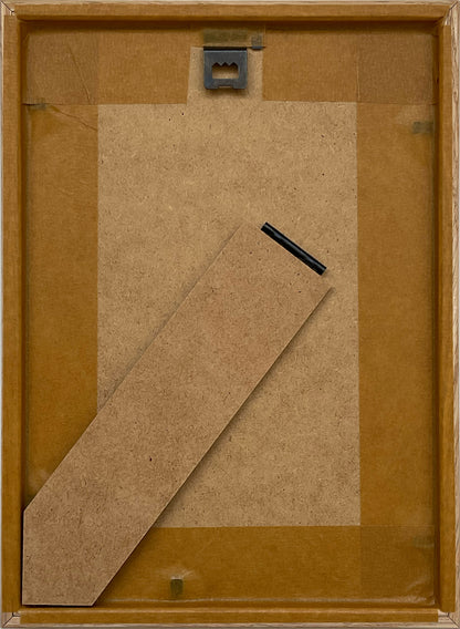 Paperwork nr. 41, 21x15 cm, med valgfri indramning by Lone Reedtz , Abstrakt ekspressivt akrylmaleri på papir i passepartout