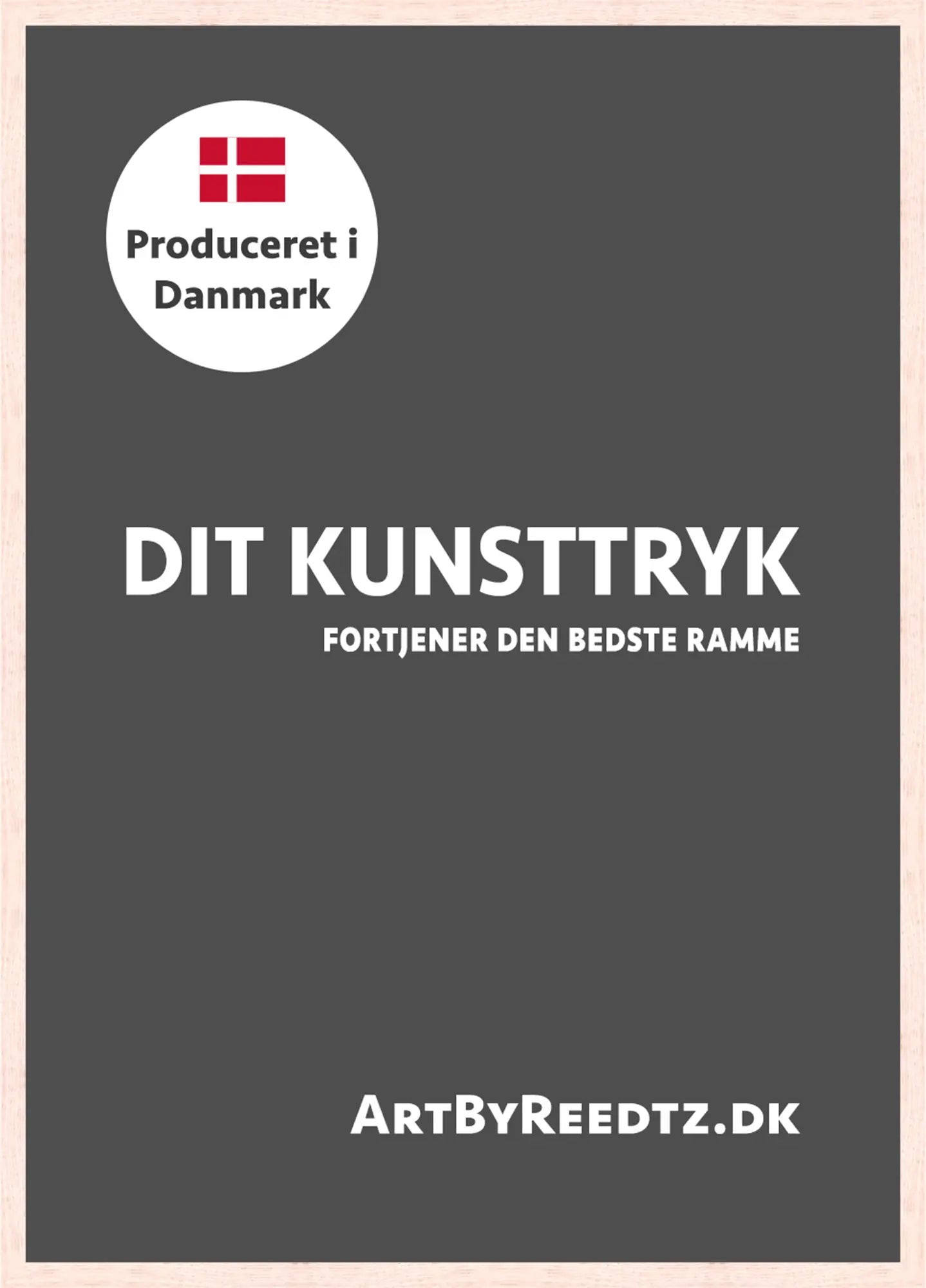 Ramme i massivt egetræ med refleksfrit museumsglas by Lone Reedtz , Abstrakt ekspressiv kunstplakat