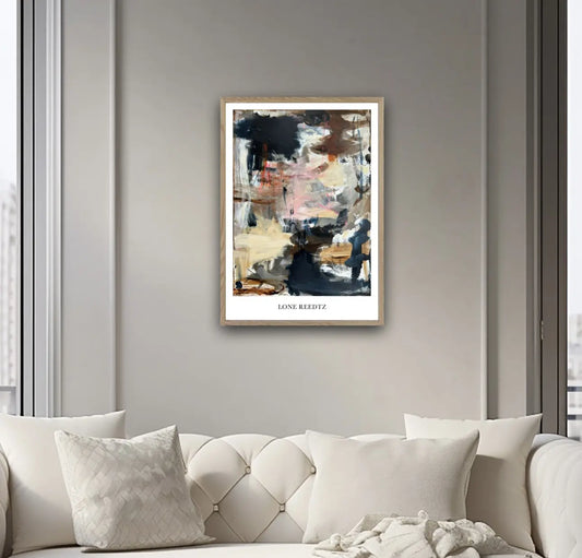 Simple life – Abstrakt kunsttryk af Lone Reedtz by Lone Reedtz , Abstrakt ekspressiv kunstplakat