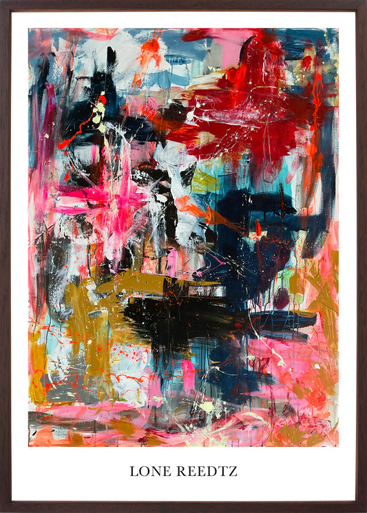 Abstrakt kunstplakat, 62x44 cm, "The fullness og living" - Limited Edition