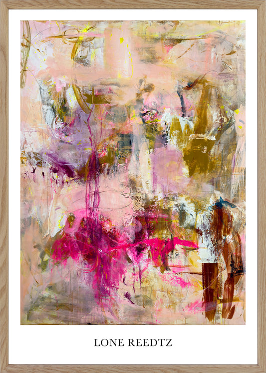 Abstrakt kunstplakat, 62x44 cm, "Livets dans" - Limited Edition