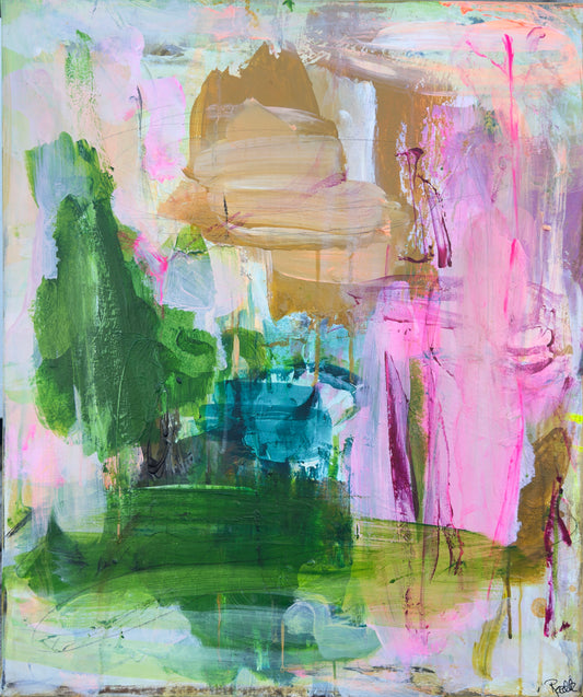 Abstrakt maleri, 60x50 cm, "ROOM OF HOPE”