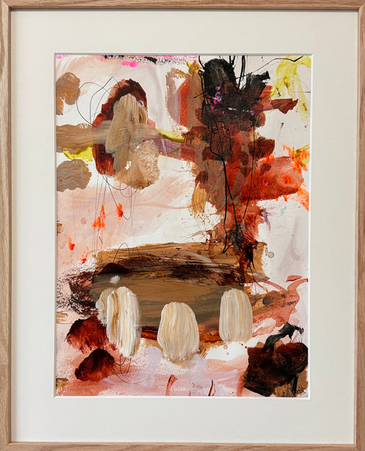 Paperwork, 50x40 cm, med massiv egetræsramme