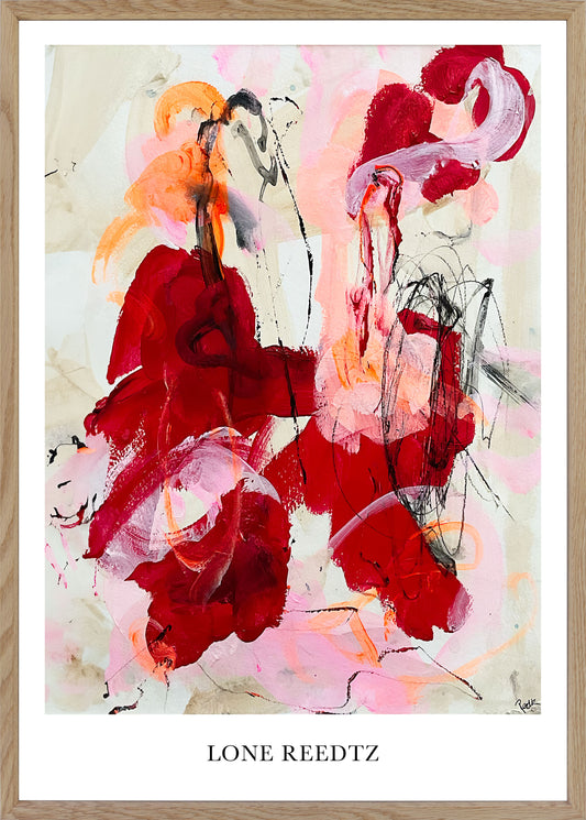 Abstrakt kunstplakat, 62x44 cm, "P83" - Limited Edition