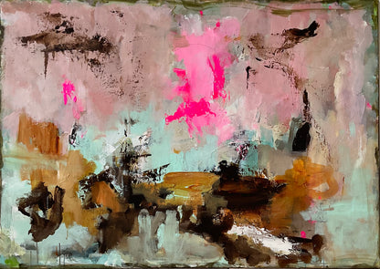 Abstrakt maleri, 100x140 cm, "BE MINE”