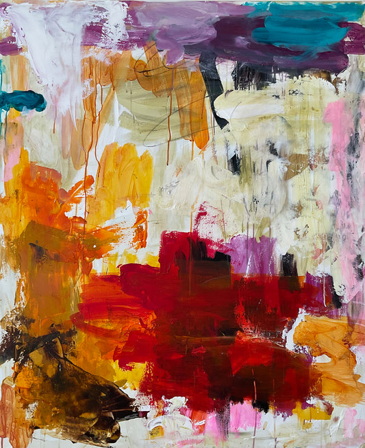 Abstrakt maleri, 120x100 cm, “ENERGY”