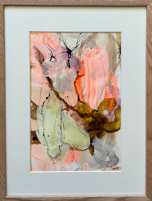 Paperwork, 40x30 cm, i massiv egetræsramme