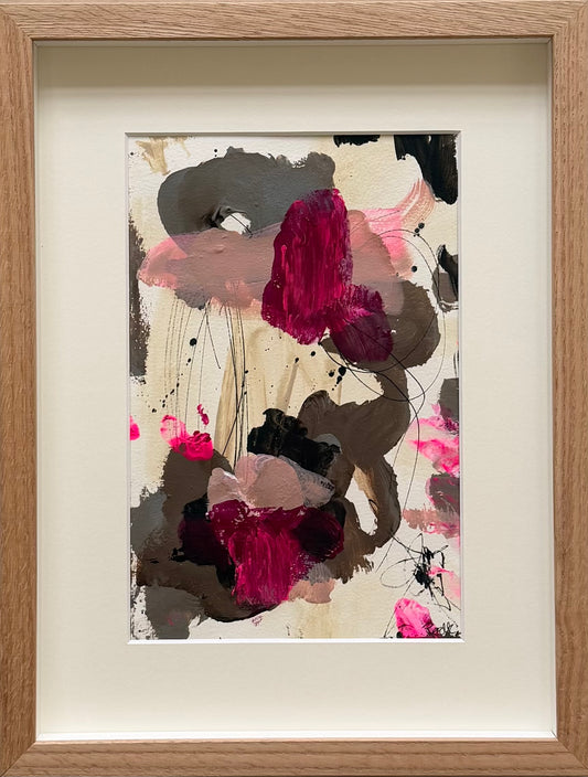 Paperwork, 40x30 cm, i massiv egetræs boksramme