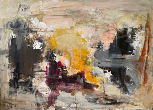 Abstrakt maleri, 100x140 cm, "Sunrise"