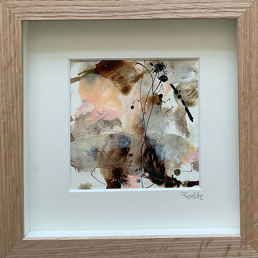 Paperwork, 20x20 cm, i boksramme af massivt egetræ
