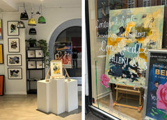 Foto af malerier af Lone Reedtz i Galleri &Os