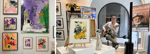 Malerier af Lone Reedtz møder musik af Allan Olsen i Galleri &Os