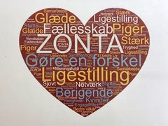 Zonta hjerte-formet word cloud
