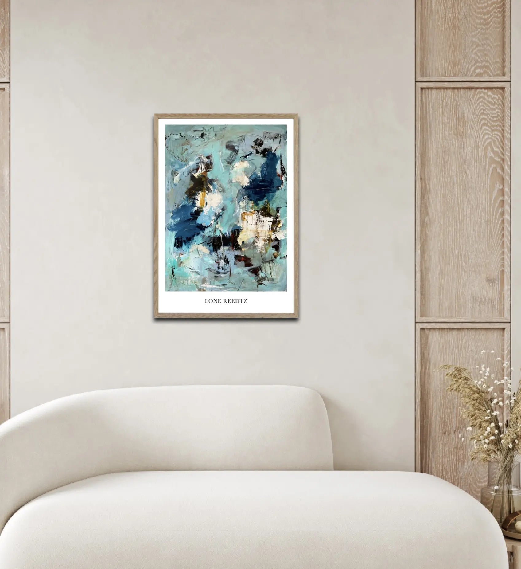 Different Worlds – Abstrakt kunsttryk af Lone Reedtz by Lone Reedtz , Abstrakt ekspressiv kunstplakat