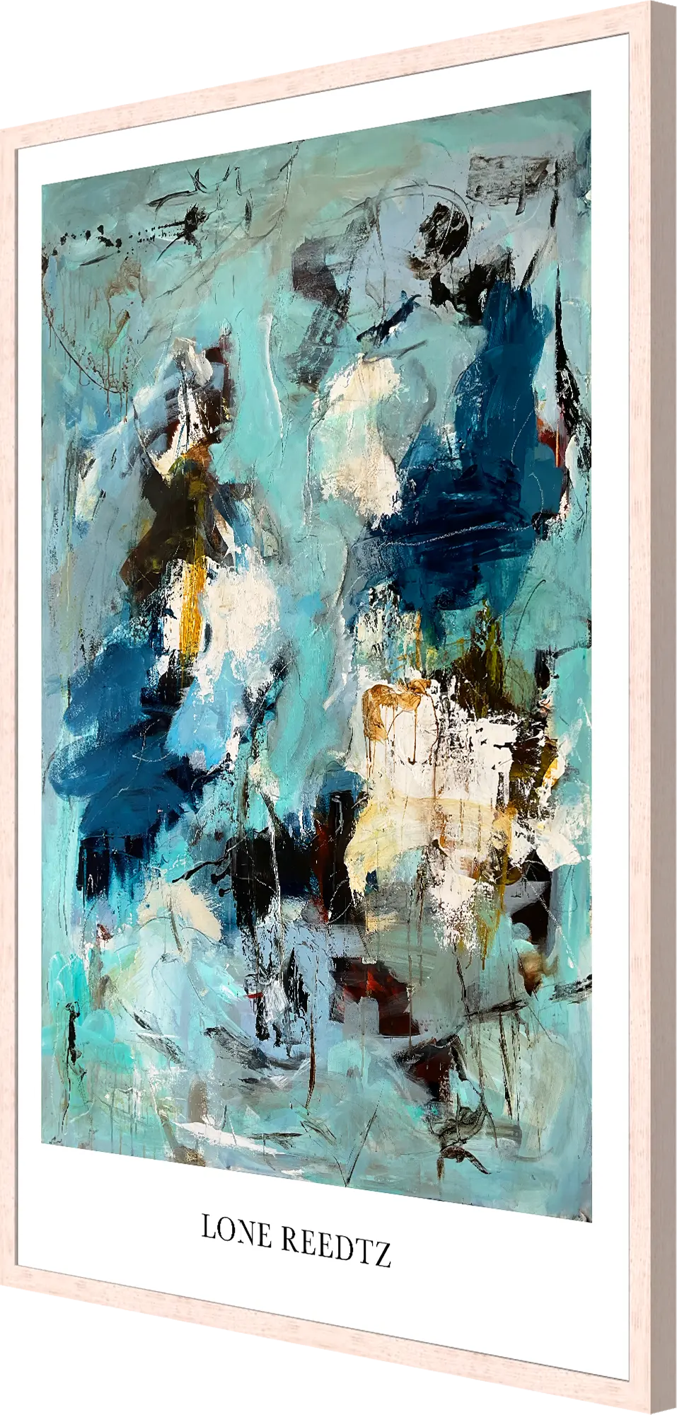 Different Worlds – Abstrakt kunsttryk af Lone Reedtz by Lone Reedtz , Abstrakt ekspressiv kunstplakat