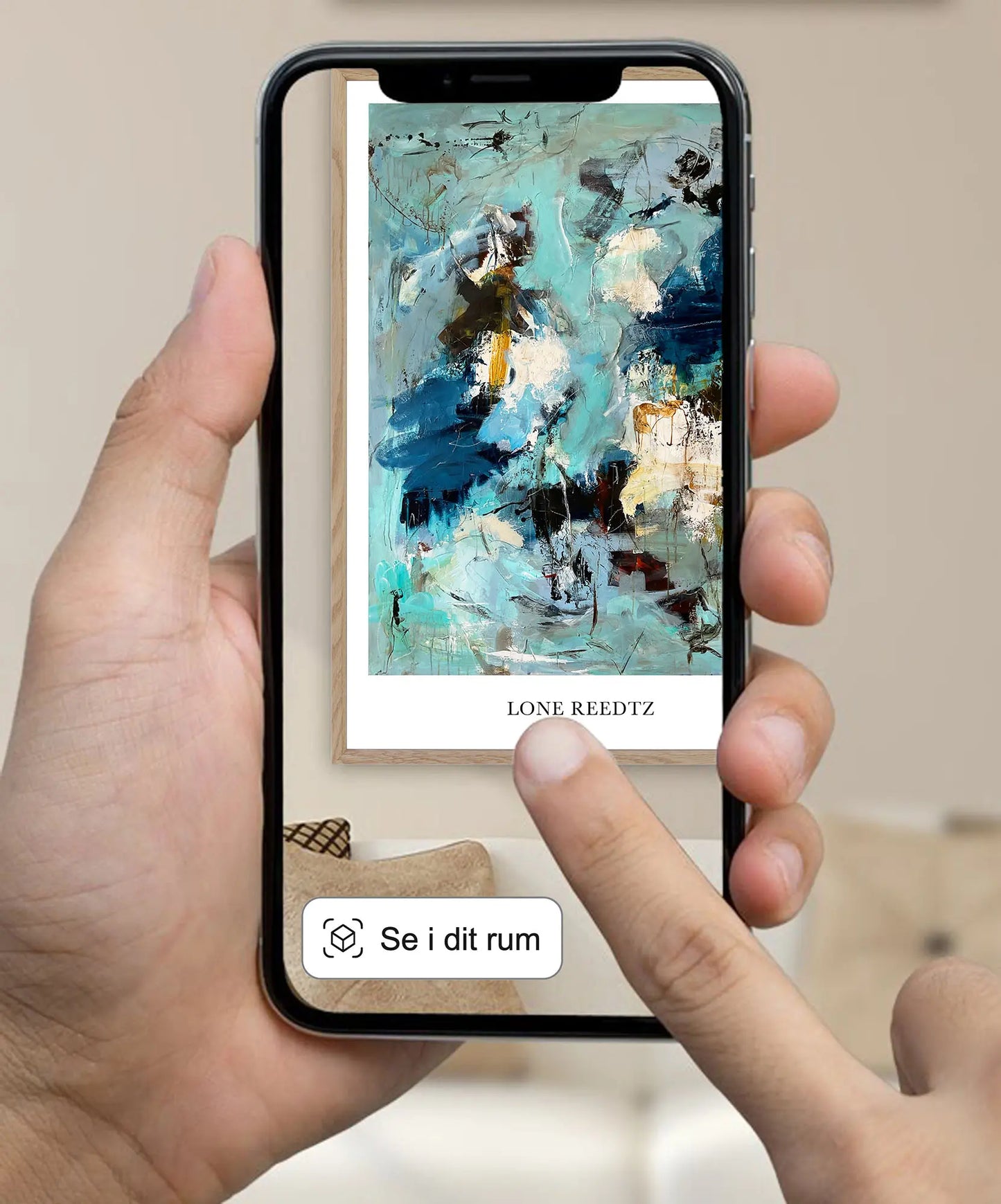 Different Worlds – Abstrakt kunsttryk af Lone Reedtz by Lone Reedtz , Abstrakt ekspressiv kunstplakat