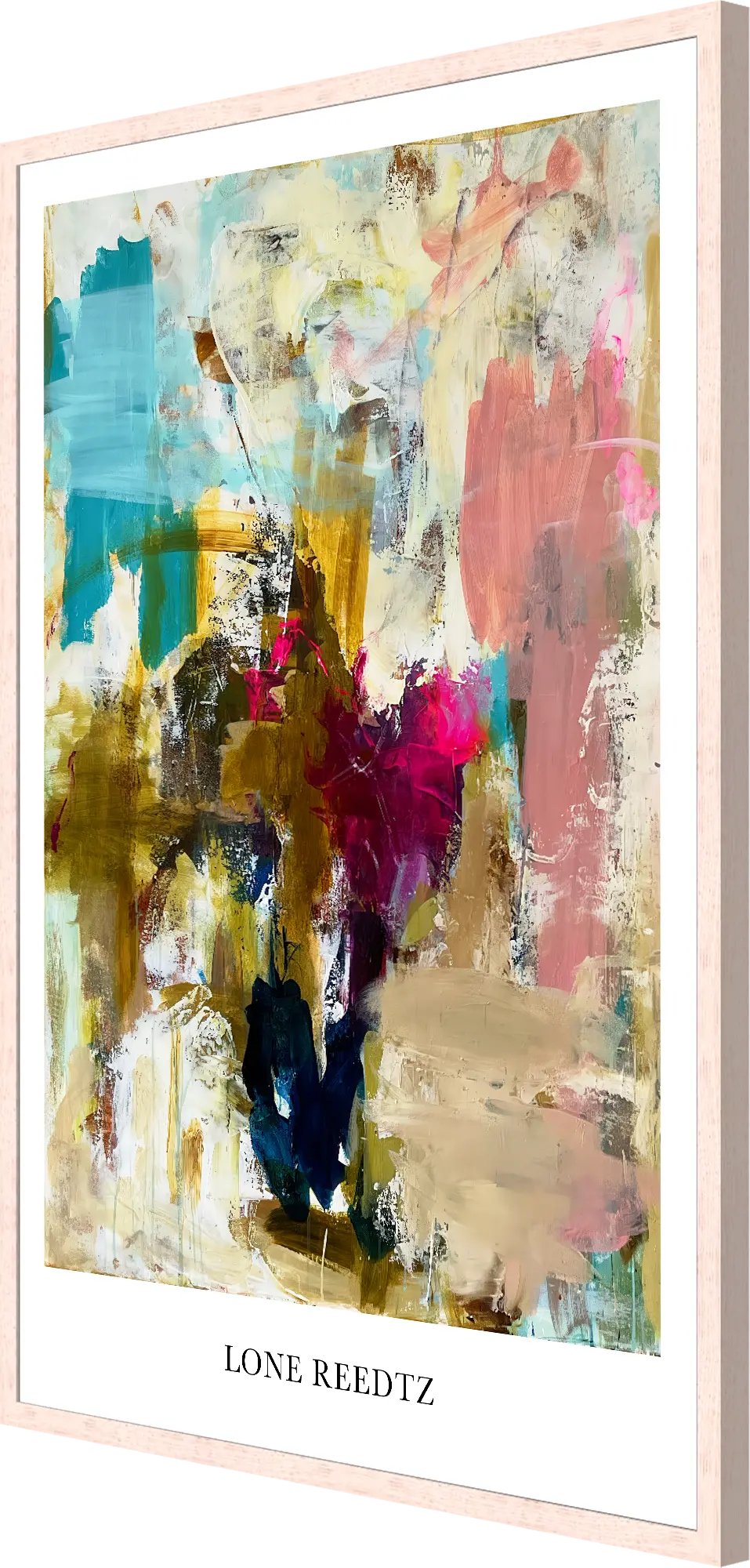 Dive into colors – Abstrakt kunsttryk af Lone Reedtz by Lone Reedtz , Abstrakt ekspressiv kunstplakat