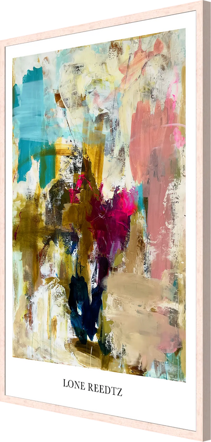 Dive into colors – Abstrakt kunsttryk af Lone Reedtz by Lone Reedtz , Abstrakt ekspressiv kunstplakat