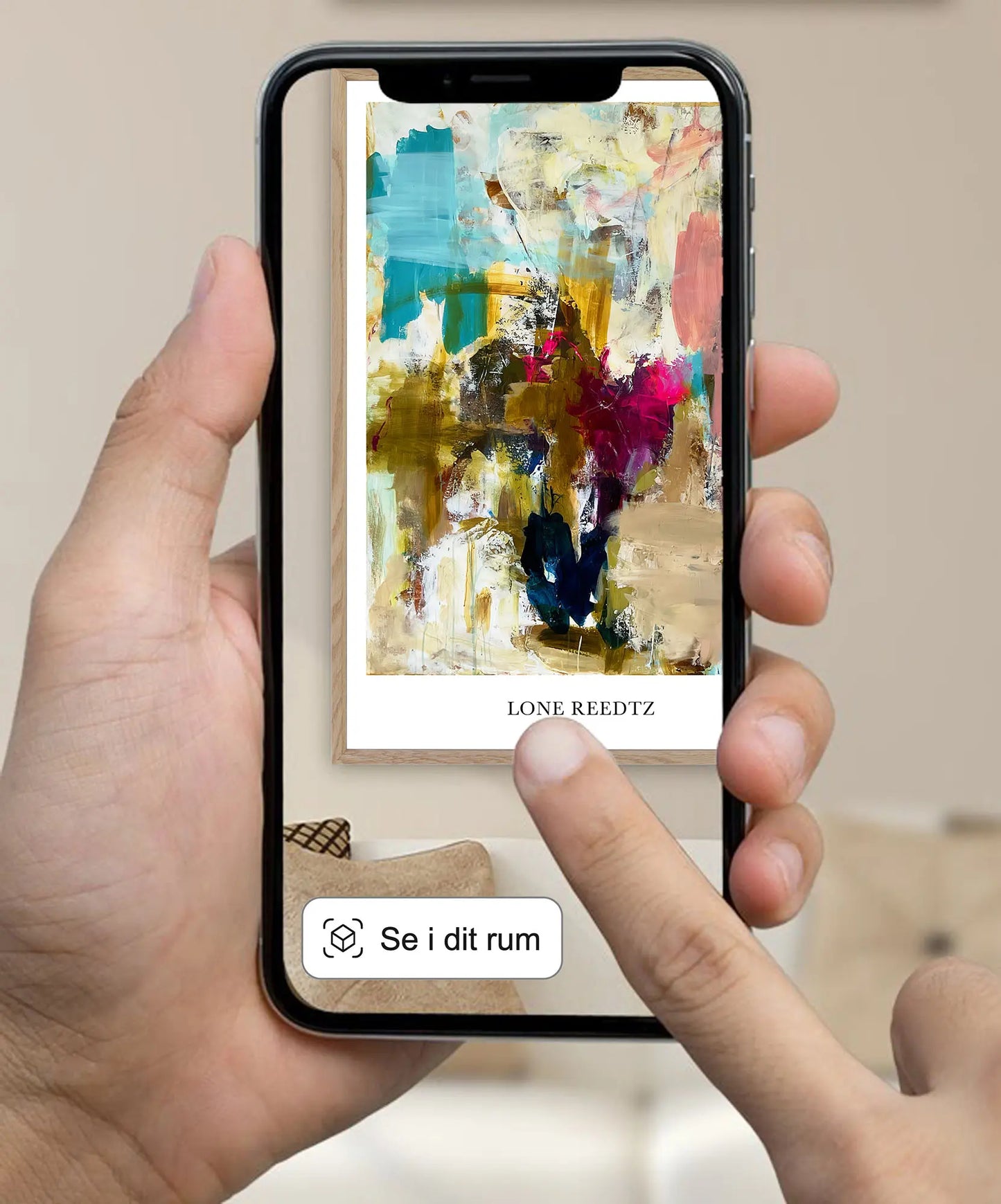 Dive into colors – Abstrakt kunsttryk af Lone Reedtz by Lone Reedtz , Abstrakt ekspressiv kunstplakat