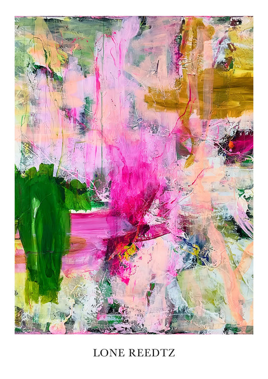 Dream vision – Abstrakt kunsttryk af Lone Reedtz by Lone Reedtz , Abstrakt ekspressiv kunstplakat Kunsttryk