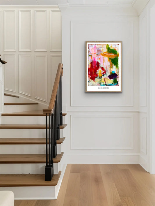 Everywhere – Abstrakt kunsttryk af Lone Reedtz by Lone Reedtz , Abstrakt ekspressiv kunstplakat