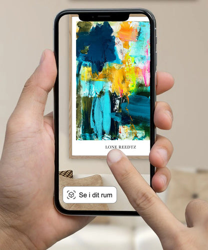 Explore the world – Abstrakt kunsttryk af Lone Reedtz by Lone Reedtz , Abstrakt ekspressiv kunstplakat