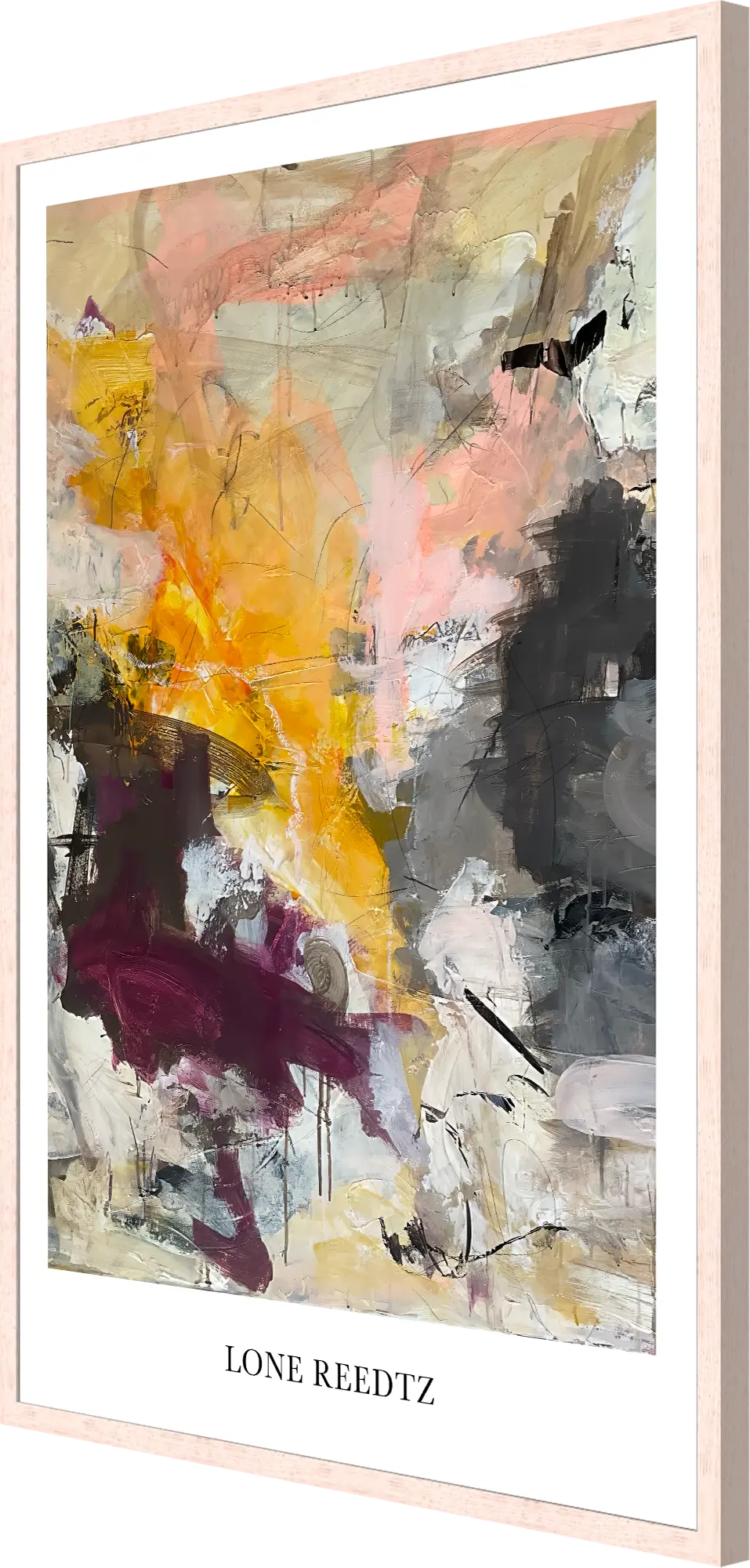 Fall – Abstrakt kunsttryk af Lone Reedtz by Lone Reedtz , Abstrakt ekspressiv kunstplakat