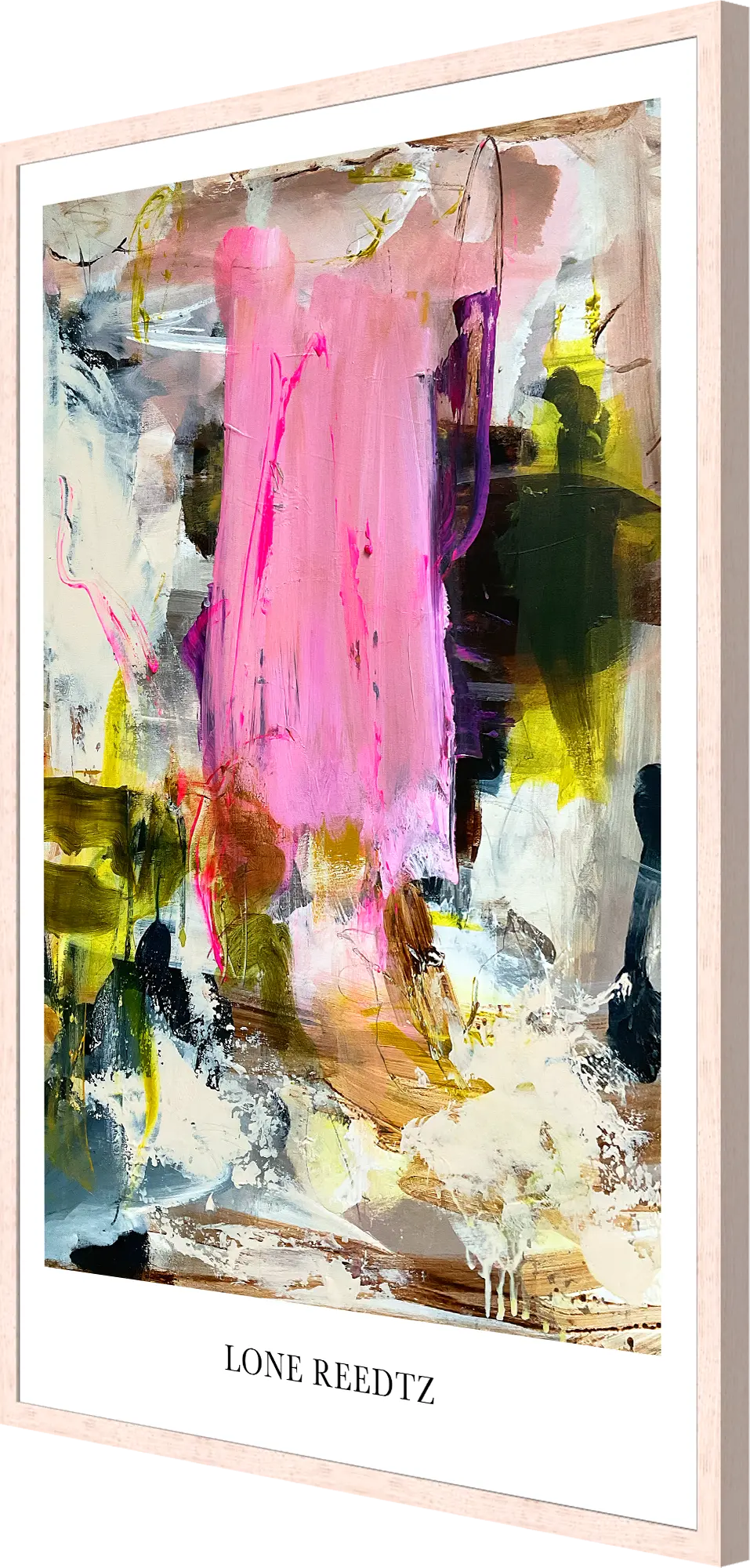 Family – Abstrakt kunsttryk af Lone Reedtz by Lone Reedtz , Abstrakt ekspressiv kunstplakat