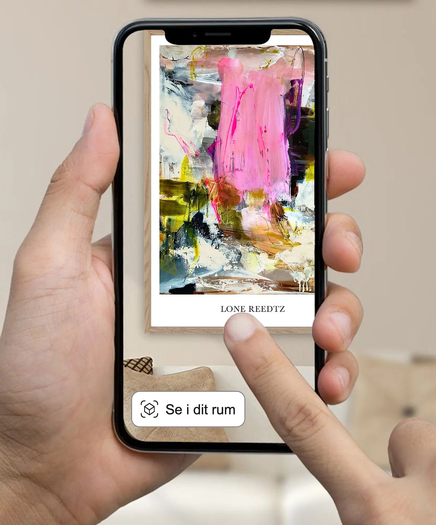 Family – Abstrakt kunsttryk af Lone Reedtz by Lone Reedtz , Abstrakt ekspressiv kunstplakat