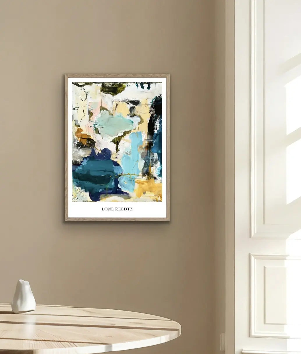 Flow – Abstrakt kunsttryk af Lone Reedtz by Lone Reedtz , Abstrakt ekspressiv kunstplakat