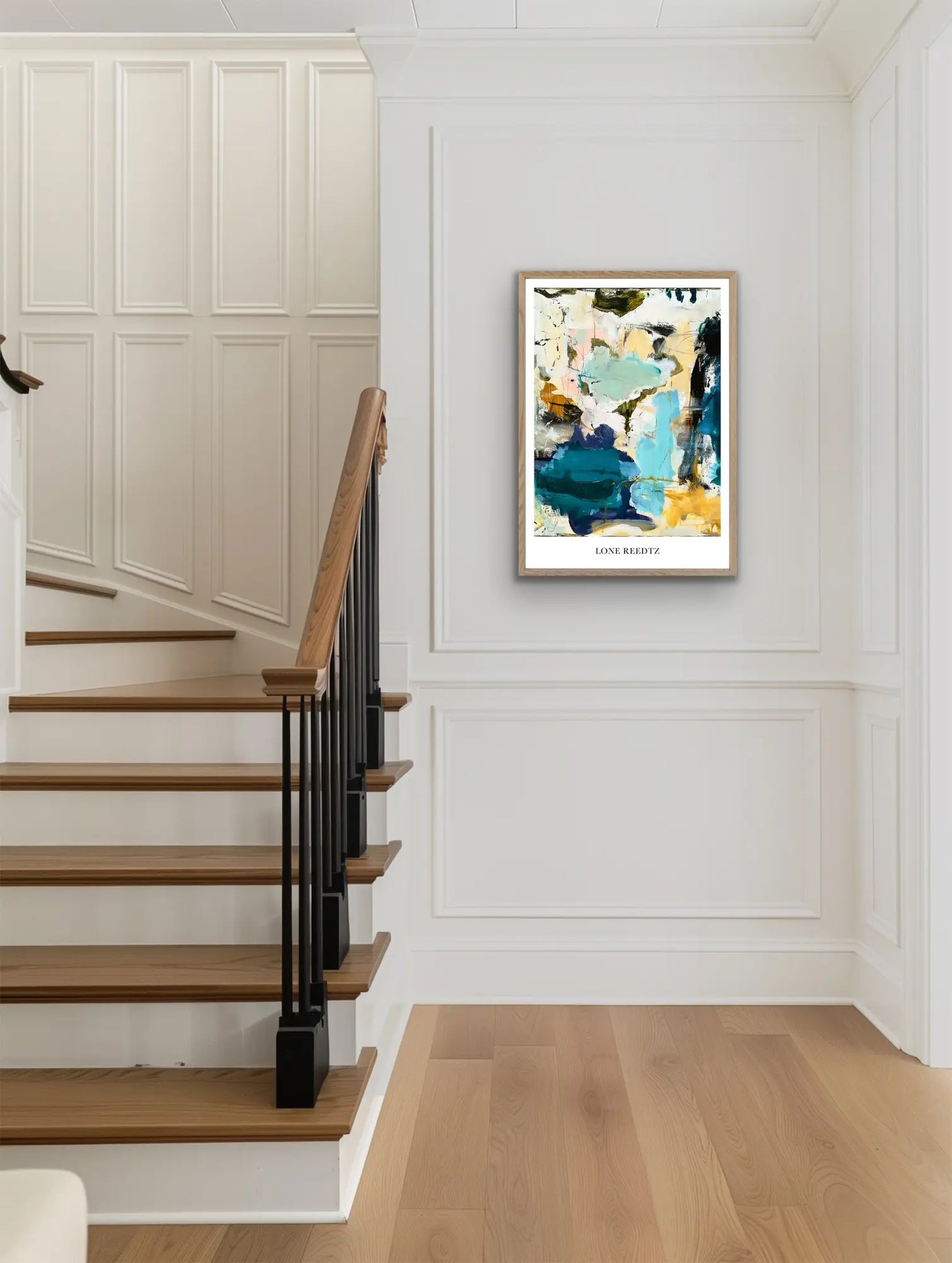 Flow – Abstrakt kunsttryk af Lone Reedtz by Lone Reedtz , Abstrakt ekspressiv kunstplakat