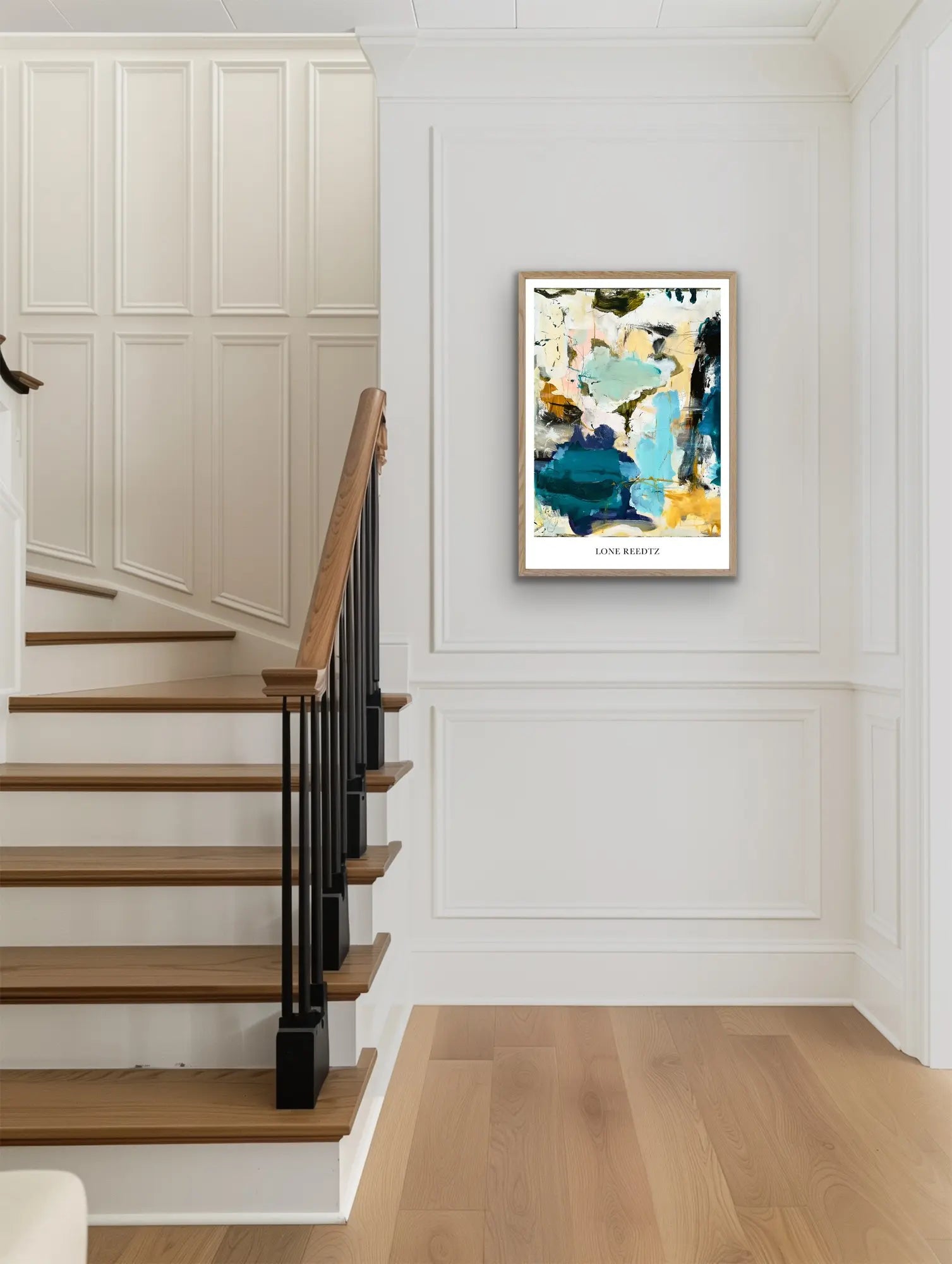 Flow – Abstrakt kunsttryk af Lone Reedtz by Lone Reedtz , Abstrakt ekspressiv kunstplakat