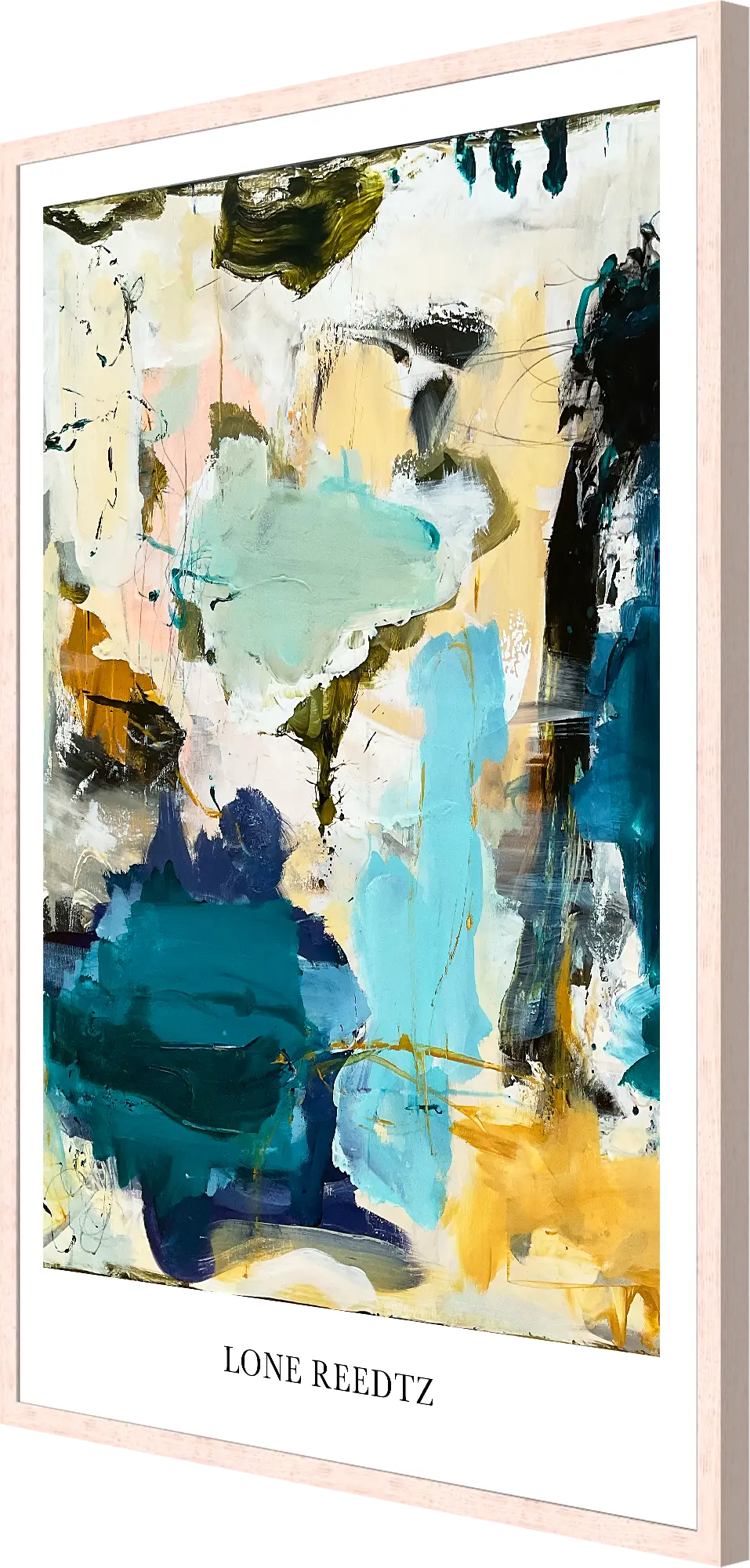 Flow – Abstrakt kunsttryk af Lone Reedtz by Lone Reedtz , Abstrakt ekspressiv kunstplakat