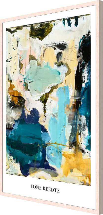 Flow – Abstrakt kunsttryk af Lone Reedtz by Lone Reedtz , Abstrakt ekspressiv kunstplakat