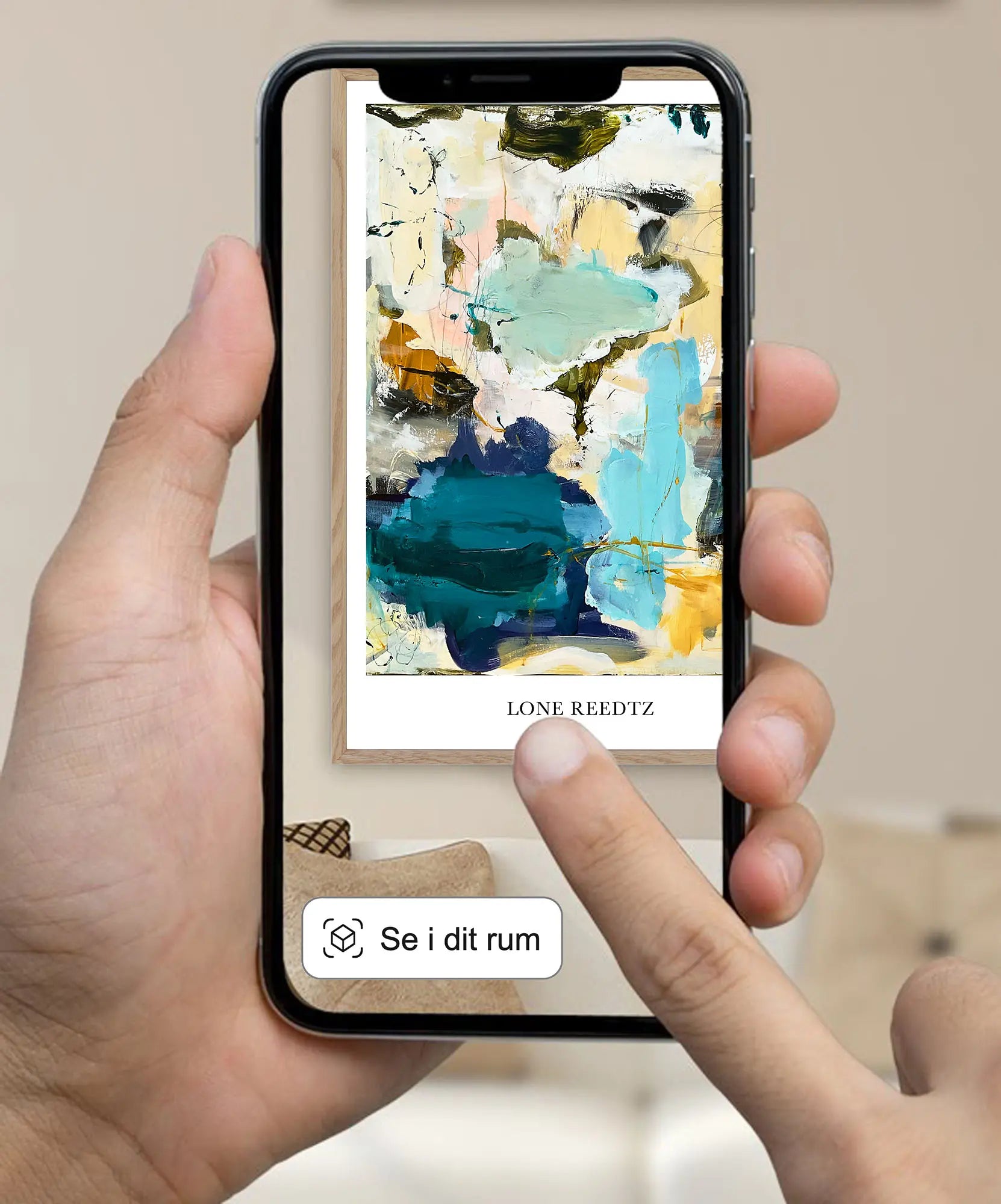 Flow – Abstrakt kunsttryk af Lone Reedtz by Lone Reedtz , Abstrakt ekspressiv kunstplakat