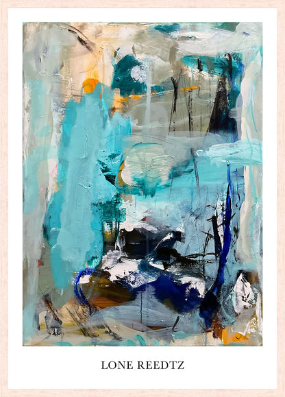 In your eyes – Abstrakt kunsttryk af Lone Reedtz by Lone Reedtz , Abstrakt ekspressiv kunstplakat