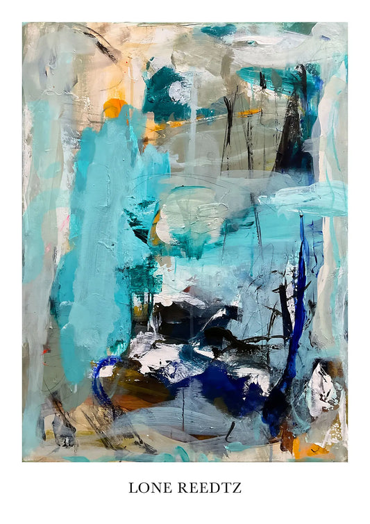 In your eyes – Abstrakt kunsttryk af Lone Reedtz by Lone Reedtz , Abstrakt ekspressiv kunstplakat Kunsttryk