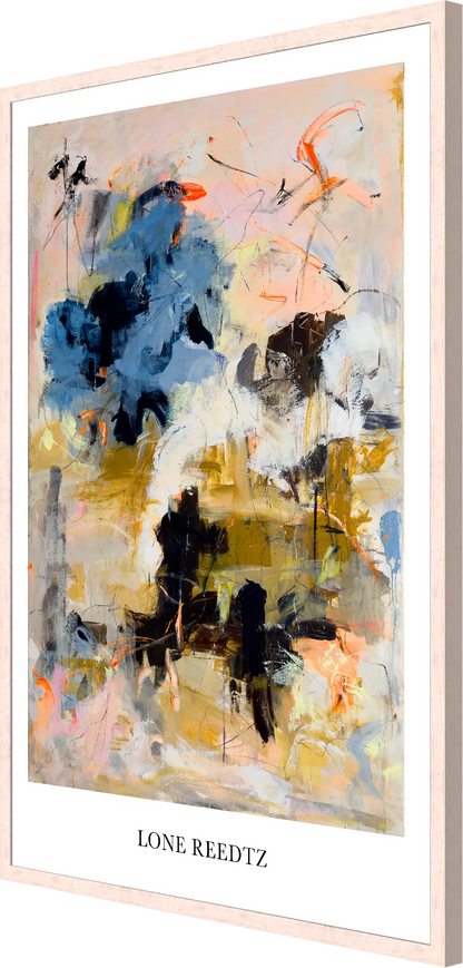 Lights - Abstrakt kunsttryk af Lone Reedtz by Lone Reedtz , Abstrakt ekspressiv kunstplakat