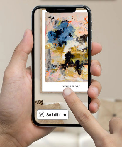 Lights - Abstrakt kunsttryk af Lone Reedtz by Lone Reedtz , Abstrakt ekspressiv kunstplakat