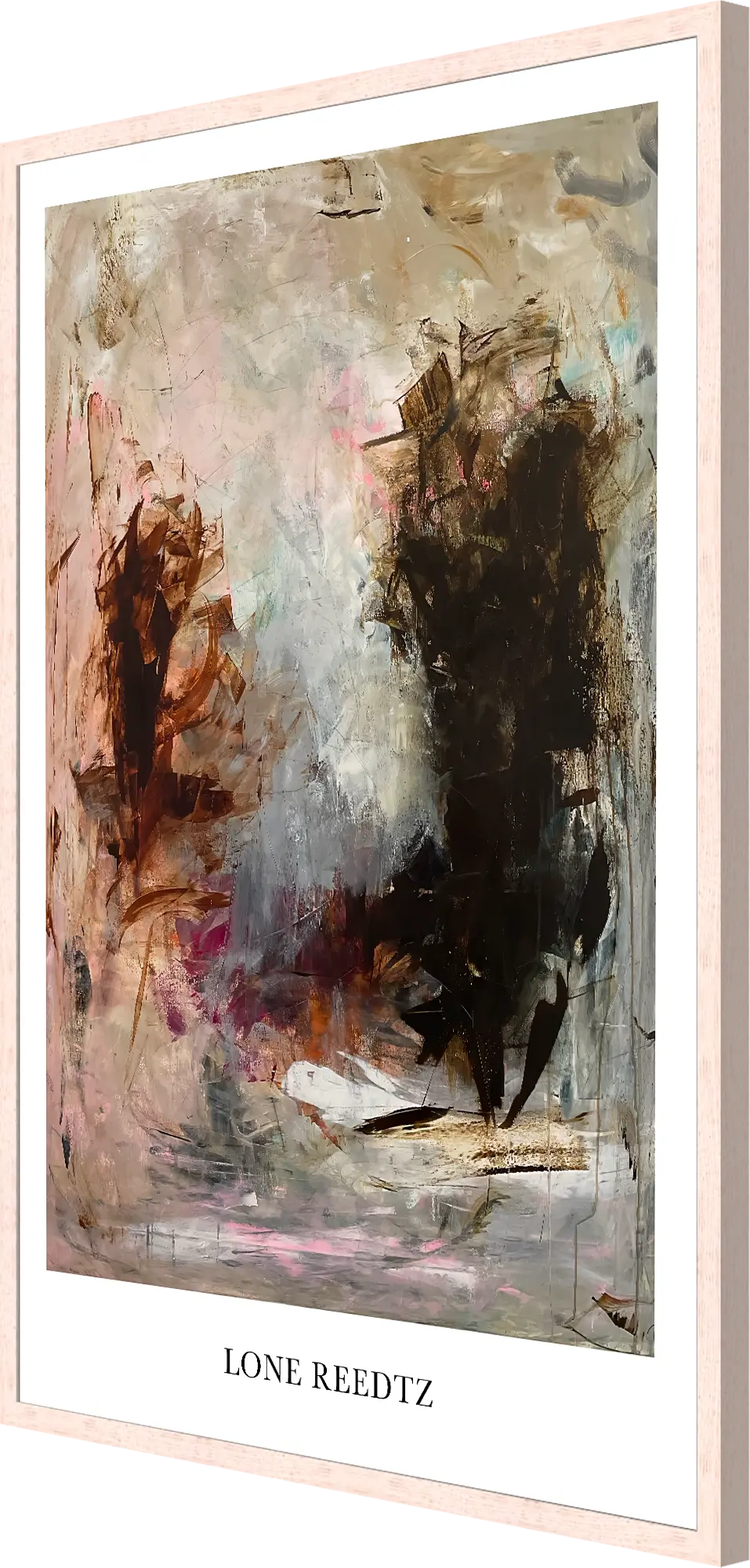 Live and dance – Abstrakt kunsttryk af Lone Reedtz by Lone Reedtz , Abstrakt ekspressiv kunstplakat